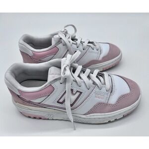 New Balance Shoes Womens Sz 5‎ 550 Pink Suede White Leather GSB550CD